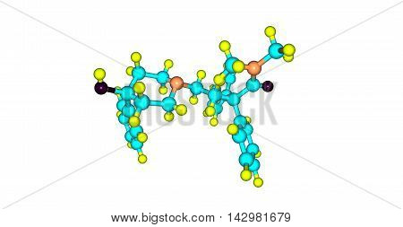 Loperamide is a medication used to decrease the frequency of diarrhea. It is often used for this purpose in gastroenteritis. 3d illustration