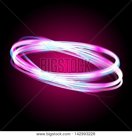 Beautiful vector light effect. Colored lights with flash. Vector background with the effect of neon and glow. Flying design elements.