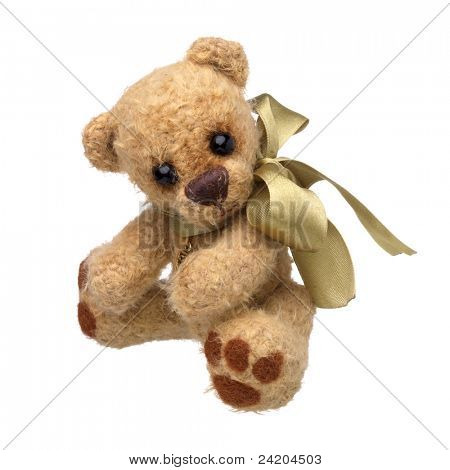 Teddy bear in classico stile vintage isolato on white background