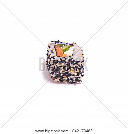 Philadelphia Roll On White Background