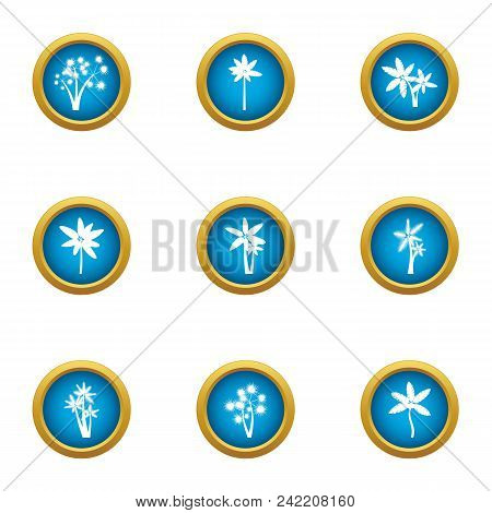 Florescence Icons Set. Flat Set Of 9 Florescence Vector Icons For Web Isolated On White Background