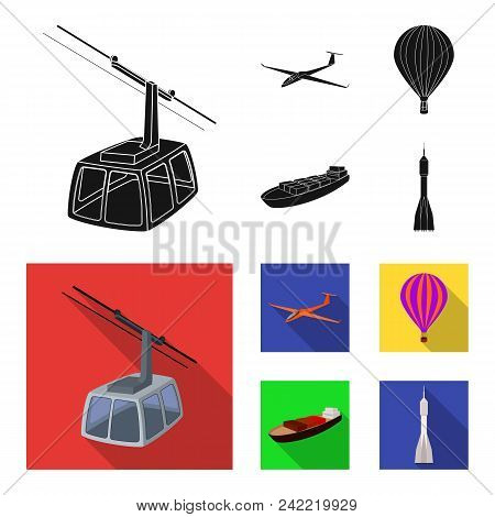 A Drone, A Glider, A Balloon, A Transportation Barge, A Space Rocket Transport Modes. Transport Set 