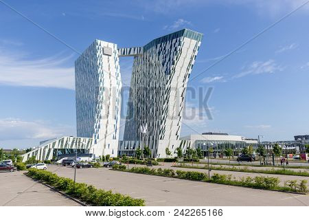 Copenhagen, Denmark - May 22, 2018: Ac Bella Sky Hotel, Convention And Congress Center In Orestad Di