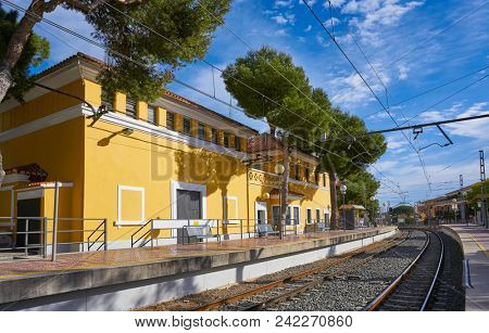 La Canada train station in Paterna of Valencia city of Spain