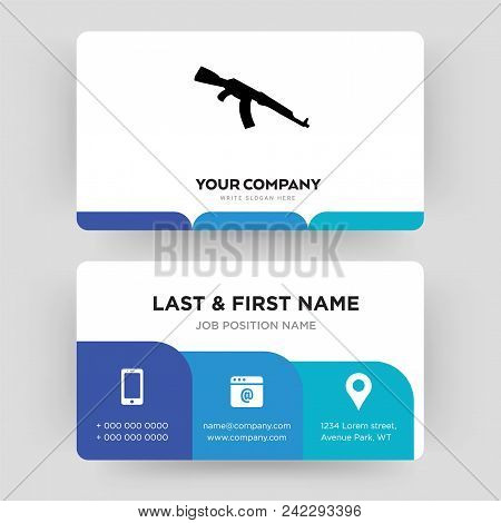 Ak47, Business Card Design Template, Visiting For Your Company, Modern Creative And Clean Identity C