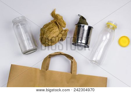 Different Types Of Household Garbage Top View