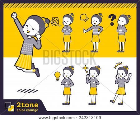 2tone Type Polka Dot Clothes Ribbon Girl_set 01