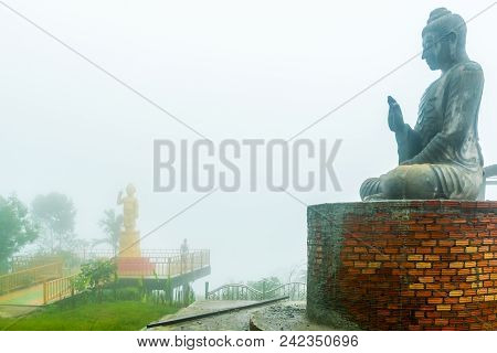 Buddha Statue In The Pra Putta Teepangkorn Temple In The Koh Samui Island In Thailand