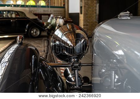 Berlin - May 06, 2018: Detail Of Rare Car Lagonda Lg45 Open Tourer, 1937. Close-up. Exhibition 31. O