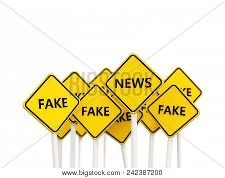 News Road Sign Opposite To Fake Signs