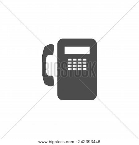 Icon Of City Telephone Set Of Gray Color On A White Background