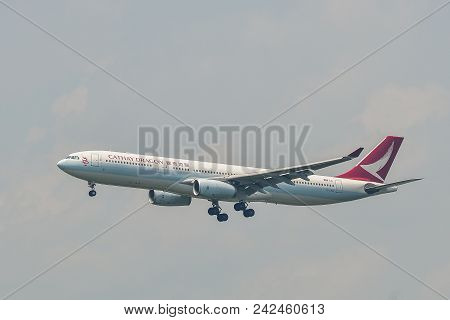 Airplane Landing At The Airport