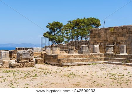 Hierothyteion In Ancient City Of Kamiros Located In The Northwest Of The Island Of Rhodes.
