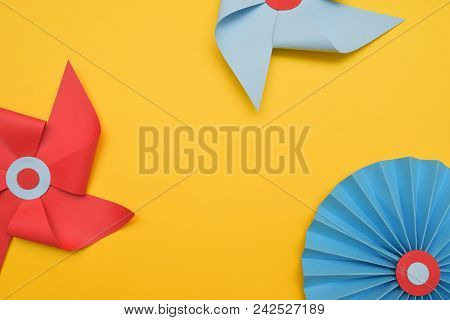 Weather Paper Decorative Vane Colorful Background. Circus, Childhood, Festival, Party, Fun Joy Happi