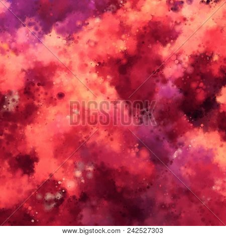 Artistic Abstract Watercolor Painting With Paper Texture. Art Colorful Background