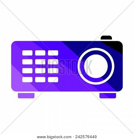 Audio System Speakers Icon. Flat Color Design. Vector Illustration.