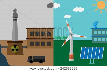 Feel The Difference Between Good Ecology And Polluted Atmosphere