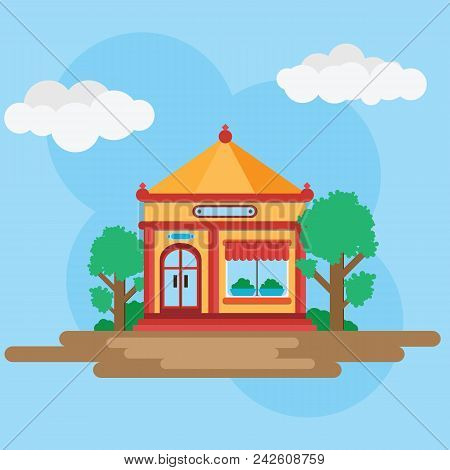 Small Bright House Made In Asian Style