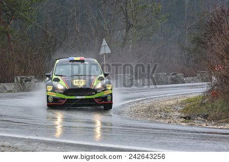 Brasov, Romania - March 26-28 : Unknown Pilots Competing In Tess Rally Brasov 2015 On March 26 - 28,