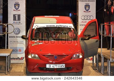 Brasov, Romania - March 26-28 : Unknown Pilots Competing In Tess Rally Brasov 2015 On March 26 - 28,