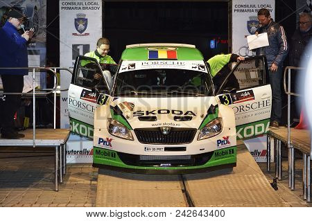 Brasov, Romania - March 26-28 : Unknown Pilots Competing In Tess Rally Brasov 2015 On March 26 - 28,