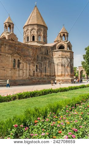 Yerevan, Armenia - July 13, 2008: Holy Etchmiadzin Church Near Yerevan, The Capital Of Armenia