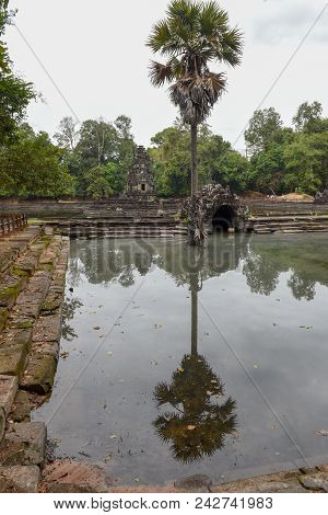 View Of The Island Temple Preah Neak Poan At Angkor