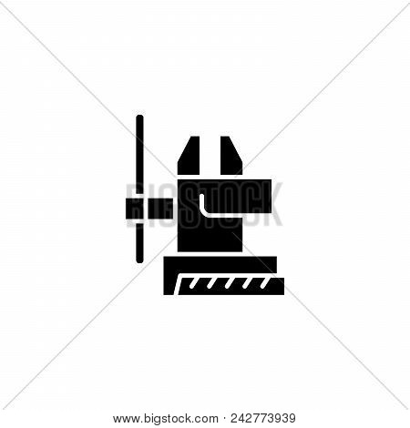 Vice Process Black Icon Concept. Vice Process Flat  Vector Website Sign, Symbol, Illustration.
