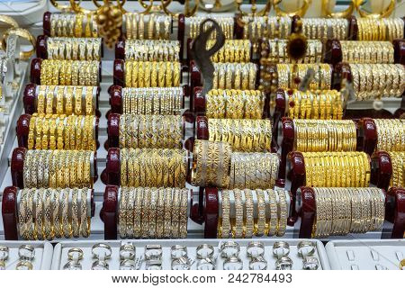 Tabriz, East Azerbaijan Province, Iran - March 15, 2018jewelry Shops Of Amir Bazaar Or Gold Bazaar. 