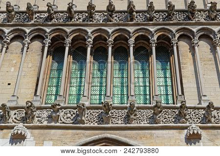 Dijon, France, May 20, 2018 : The Church Of Notre-dame Of Dijon Is A Roman Catholic Church Considere