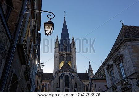 Dijon, France, May 20, 2018 : The Church Of Notre-dame Of Dijon Is A Roman Catholic Church Considere
