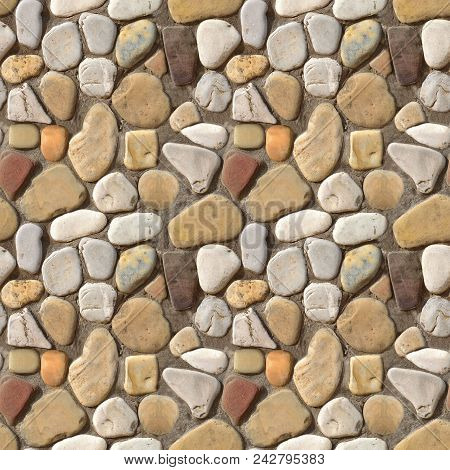 Abstract Seamless Pattern For Designers With Concrete Causeway Road From Ciment