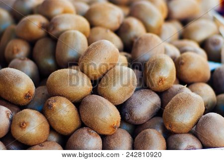 Kiwi Exposed At A Local Market. S.ambrogio, Florence Italy