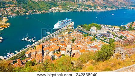 Kotor, Montenegro. Wide Angle Landscape.