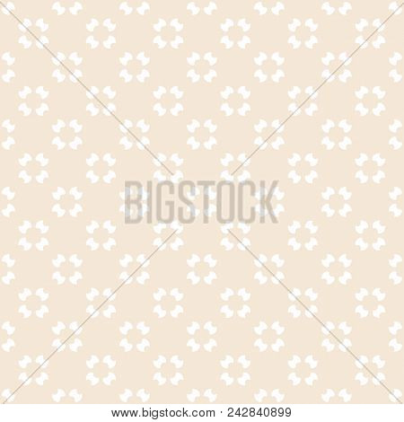 Vintage Geometric Seamless Pattern In Soft Pastel Colors, White And Peach Beige. Retro Style Backgro