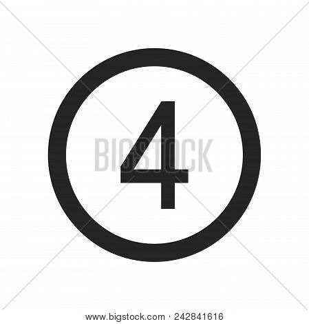 Number 4 Icon Simple Vector Photo Free Trial Bigstock