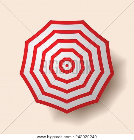 Top Beach Umbrella Icon Isolated On Background. Modern Flat Pictogram, Business, Marketing, Internet