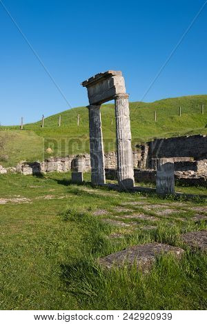 Ancient City Of Panticapaeum, Kerch, Crimea. Excavations Of The Ancient City.
