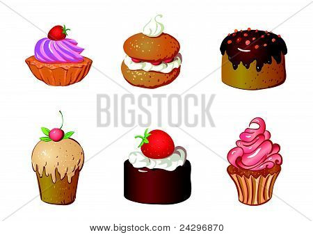 uppsättning av kakor