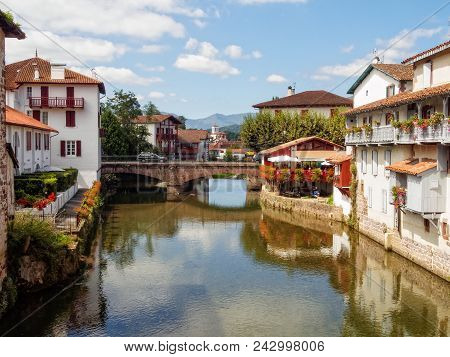 Nive River Photographed From The St. James Bridge - Saint Jean Pied De Port, France