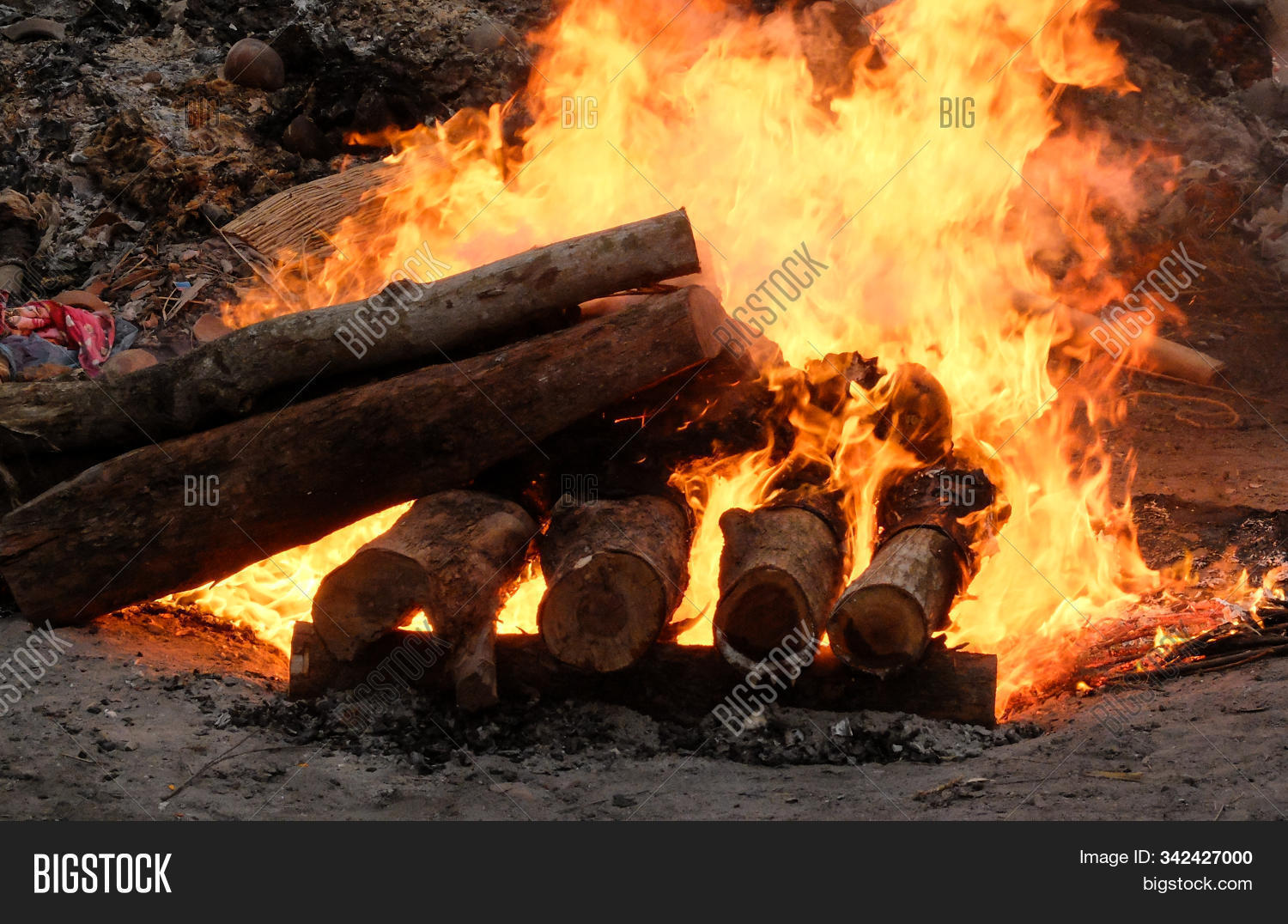 Funeral Pyre Burning Image & Photo (Free Trial) Bigstock