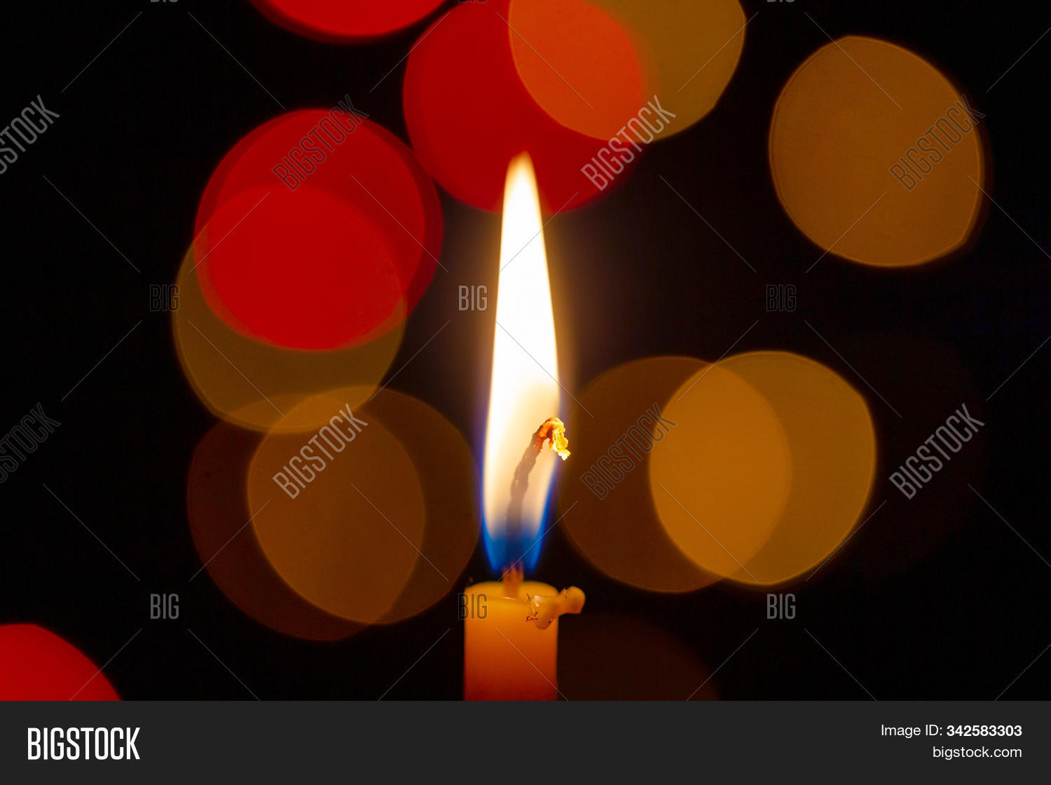 One Candle Burning Image & Photo (Free Trial) Bigstock