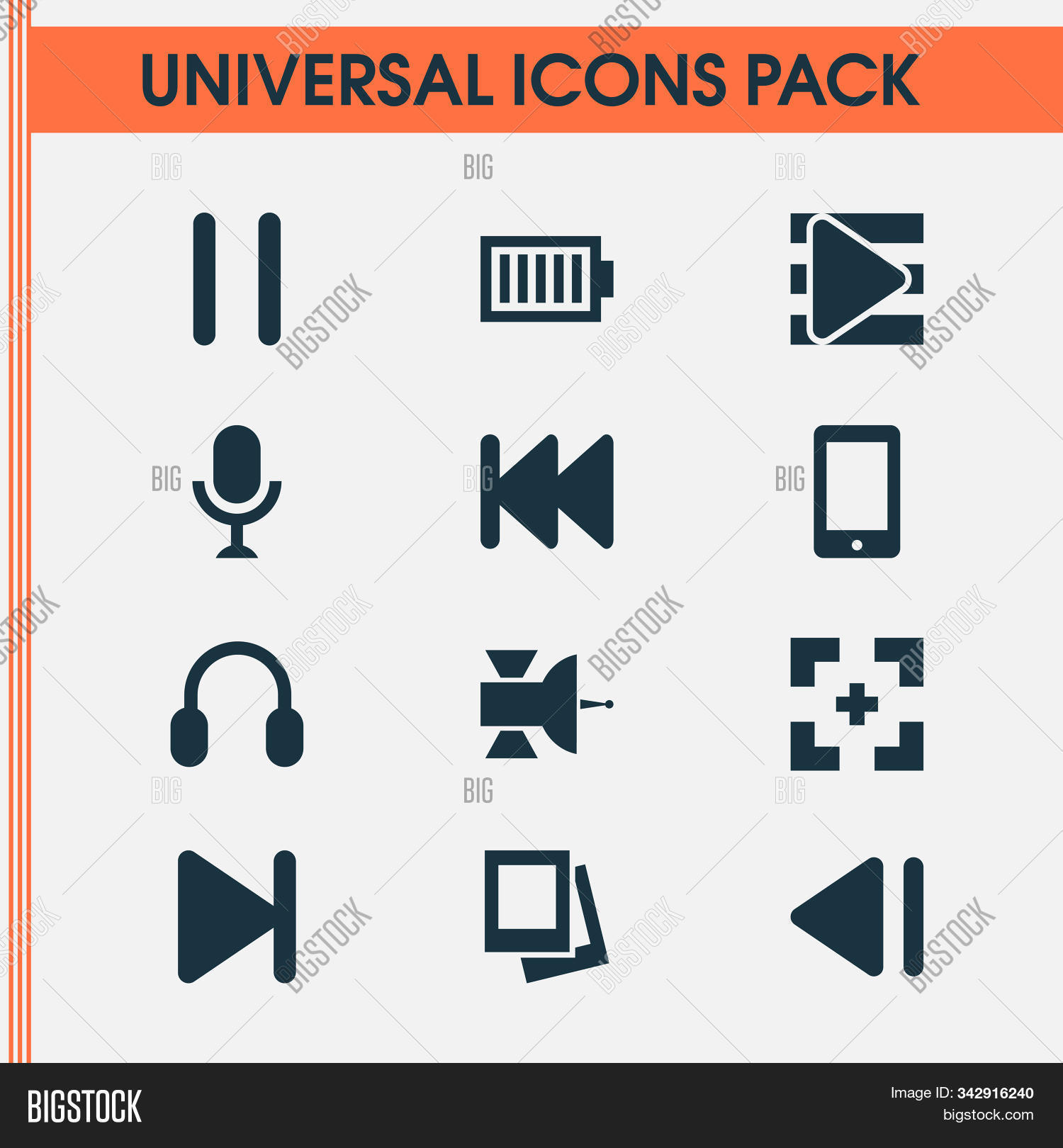 Multimedia Icons Set Image & Photo (Free Trial) | Bigstock