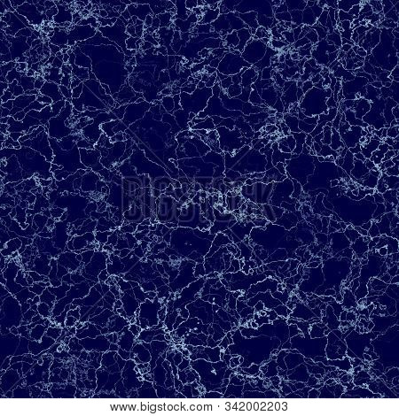 Marble Blue And White Cracky Layered Stone Seamless Pattern Texture