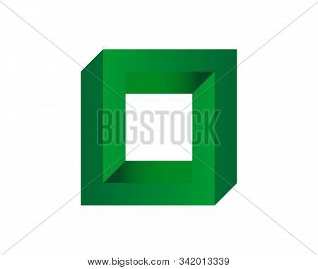 Abstract Colour 3d Spiral Shape. Vector Dimensional Object. Geometrical Polygonal Dimensional Object