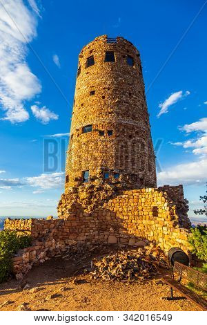 Grand Canyon Village, Arizona, Usa- 31 May 2015: Desert View Watchtower, Known As The Indian Watchto