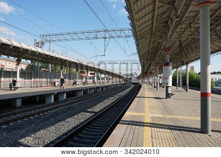 Moscow / Russia - May 24 2019: Moscow Central Circle. Mcc. Station Streshnevo.