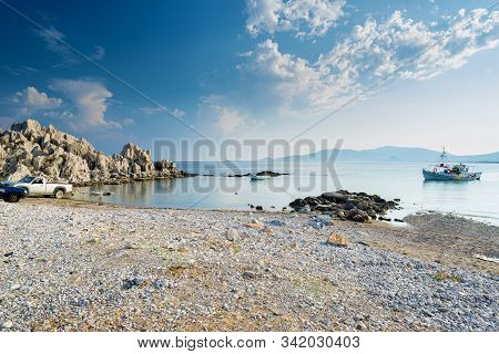 Haraki Beach Charaki  Rhodes Greece Sunset