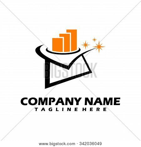 Business Abstract Logo Symbol. Vector Logo Concept Illustration. Abstract Vector Logo. Vertical Shap