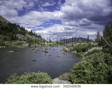 Colorado Lake High In The Rocky Mountains.